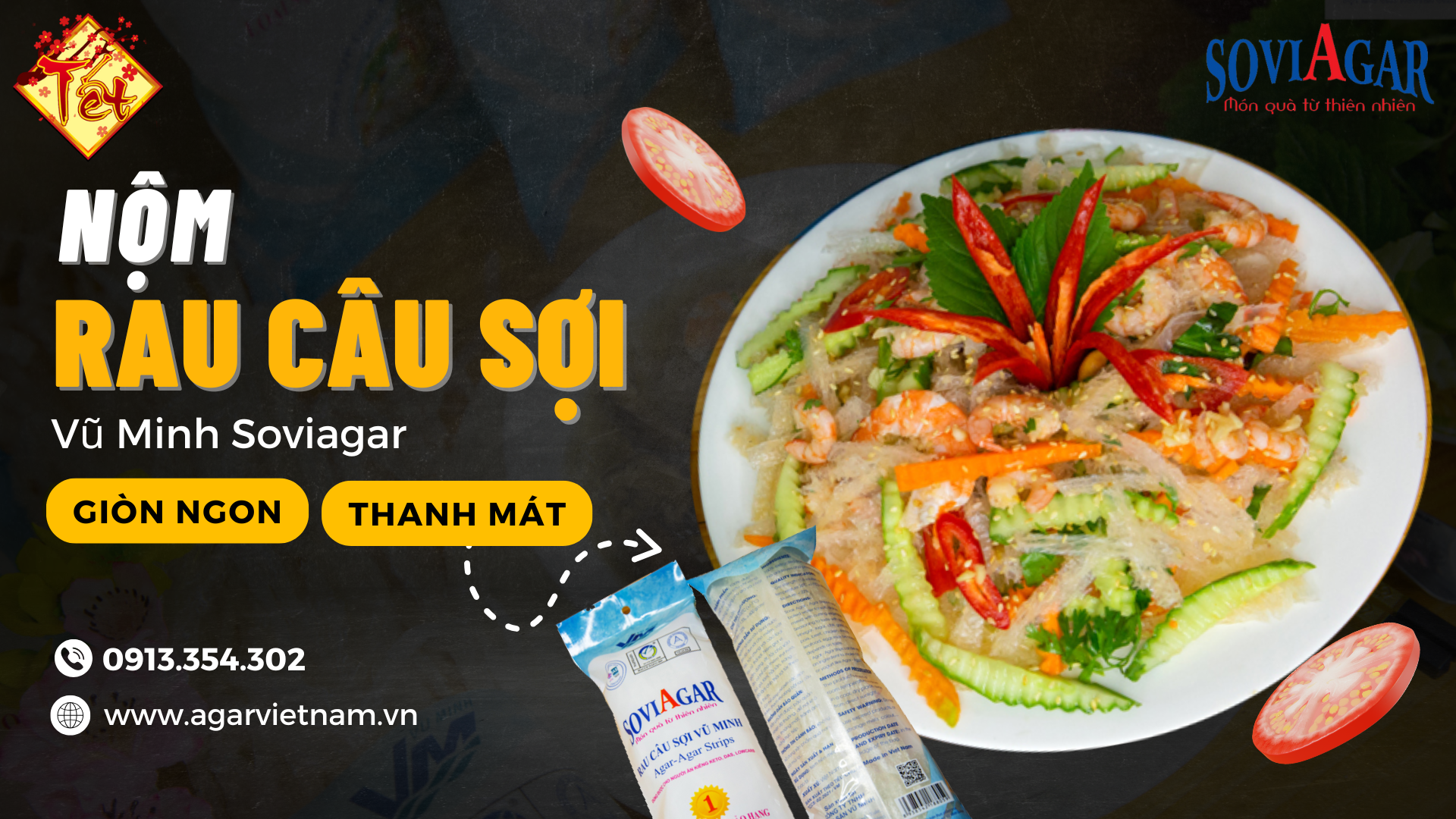 Nộm Rau Câu Sợi Giòn – Món Ngon Thanh Mát Cho Bữa Tiệc Tết